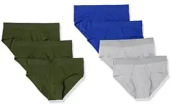 Amazon Essentials Men’s 7-Pack Cotton Jersey Briefs for $9.99