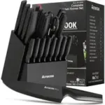 Astercook 20-Piece Kitchen Knife Set with Sharpener for $44.99