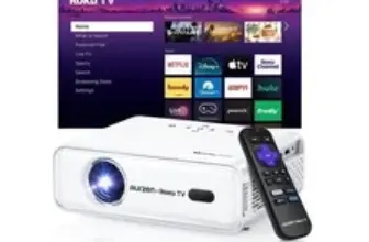 Aurzen Roku Smart Projector with WiFi and Bluetooth for $221.74