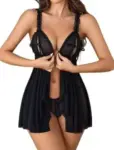 Avidlove Sheer Mesh Women’s Babydoll Dress with Thong for $6.99