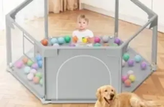 Babyeap 50 Inch Hexagonal Baby Playpen Now $29.99
