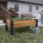 Backyard Discovery 48″ Teak Wood Raised Garden Bed Planter Box for $99