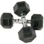 BalanceFrom 50lb Rubber Hex Dumbbell Set for $22.95