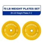 BalanceFrom 35 lbs Olympic Bumper Plate Pair for $38.73
