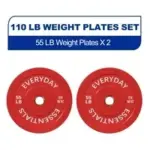 BalanceFrom 55 lbs Olympic Bumper Plate Pair for $57.33