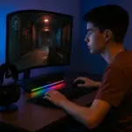 BALDETH Mini Computer Soundbar with RGB Lighting for $20.71