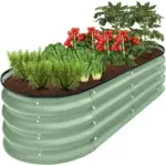 Best Choice Products 4ft x 2ft Outdoor Raised Metal Oval Garden Bed for $34.99