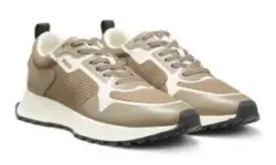 BOSS Men’s Big Logo Mesh Mix Lace Up Sneakers for $49.99 – Save $145