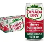 Canada Dry Zero Sugar Cherry Ginger Ale Fruit Splash (12oz, Pack of 12) for $4.75
