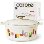 Carote 5QT Enameled Floral Cast Iron Dutch Oven for $29.98