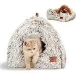 CATISM Self-Warming 2-in-1 Foldable Cat Cave with Pillow for $13.99
