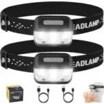 Chasing Lee 5-Mode Rechargeable LED Headlamp 2-Pack for $7.99