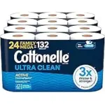 Cottonelle Ultra Clean Toilet Paper 2-Pack, 24 Family Mega Rolls for $35.49