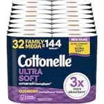 Cottonelle Ultra Soft Toilet Paper – 32 Mega Rolls for $22.61