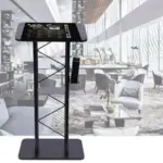 Curved Presentation Lectern Stand for Church and Conference – $133.29