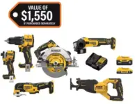 DEWALT 20V MAX 6-Tool Combo Kit Now $499, Originally $899 $499.00