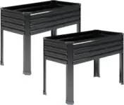 DIIYIV 2-Pack Galvanized Raised Garden Bed with Legs for $81