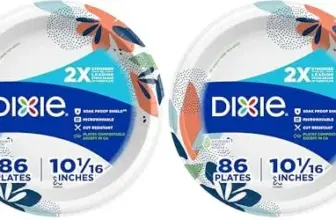 Dixie 10-Inch Paper Plates, 86 Count, 2-Pack for $11.45