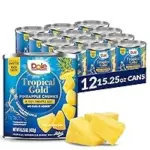 Dole Canned Tropical Gold Pineapple Chunks 15.25oz – Now $14.92