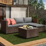 Dossena 5 Piece Sectional Seating Group with Cushions for $355.99