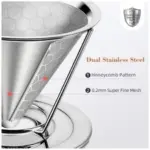 Double Layer Stainless Steel Coffee Dripper for $28.19