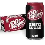 12-Pack Dr Pepper Zero Sugar Soft Drinks 12oz for $4.75