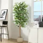 DR.Planzen 6FT Artificial Ficus Tree with Natural Wood Trunk for $34.99
