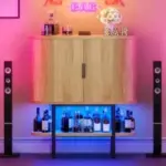 DWVO Bar Cabinet with LED Lights for $50 – Limited Stock