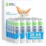 EBL AA 1.5V Alkaline Batteries (20-Pack) for $6.39