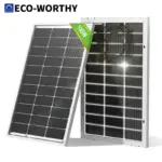 ECO-WORTHY 100 Watt 12 Volt Bifacial Solar Panel for $31.03