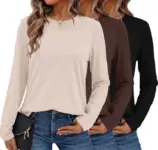 Ekouaer Women’s Long Sleeve Shirts – 3 Pack for $14.99