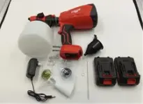High Pressure Cordless Paint Sprayer with 2 Batteries for $15.59