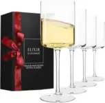 4-Pack Elixir 14oz Square Wine Glasses for $8.02
