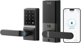 Eufy Smart C33 Handle Keypad Door Lock with Fingerprint and App Entry for $100