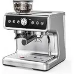 Euhomy 120V 20-Bar Pump Semi-Automatic Espresso Machine with Grinder for $197.99