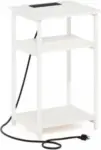 Furinno Moretti 3-Tier Side Table with USB-C Charging Station for $22