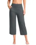 G Gradual Women’s High Waist Wide Leg Capri Pants with Pockets for $14.99