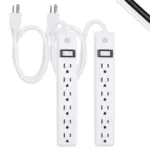 GE 6-Outlet Power Strip 2-Pack for $9.10