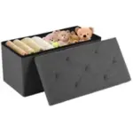 Gianna 30″ Folding Storage Ottoman Bench for $15.99
