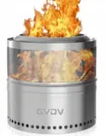 GVDV 18″ Smokeless Collapsible Stainless Steel Fire Pit with Bag for $57