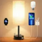 HadinEEon Bedside Table Lamp with USB C & A Fast Charging for $24.99