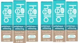 2-Pack of 3 oz Hello Antiplaque and Whitening Fluoride-Free Toothpaste for $16
