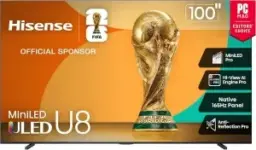 Hisense U8 Series 100″ Mini-LED ULED Smart TV for $2798