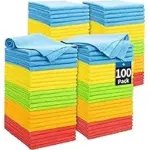 100 Pack HOMERHYME Microfiber Cleaning Cloths for $18.99