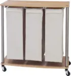 Household Essentials 3-Bag Laundry Sorting Cart with Folding Table for $24