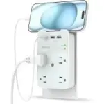 Huntkey 1080J PD 30W 3-USB Port, 5-Outlet Splitter Wall Outlet Extender for $12.49