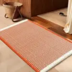 Im Home 30″ x 20″ Boho Woven Bathroom Rug (Orange & Cream) – $7.64