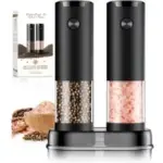 Ioion Automatic Electric Salt & Pepper Grinder Set with Adjustable Coarseness for $12.99