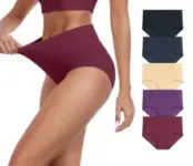 5-Pack IWOLLENCE Women’s High-Waisted Postpartum Underwear for $8.99