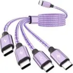 Jogrytece 4 in 1 USB-C to USB-C Multi Charging Cable for $4.99